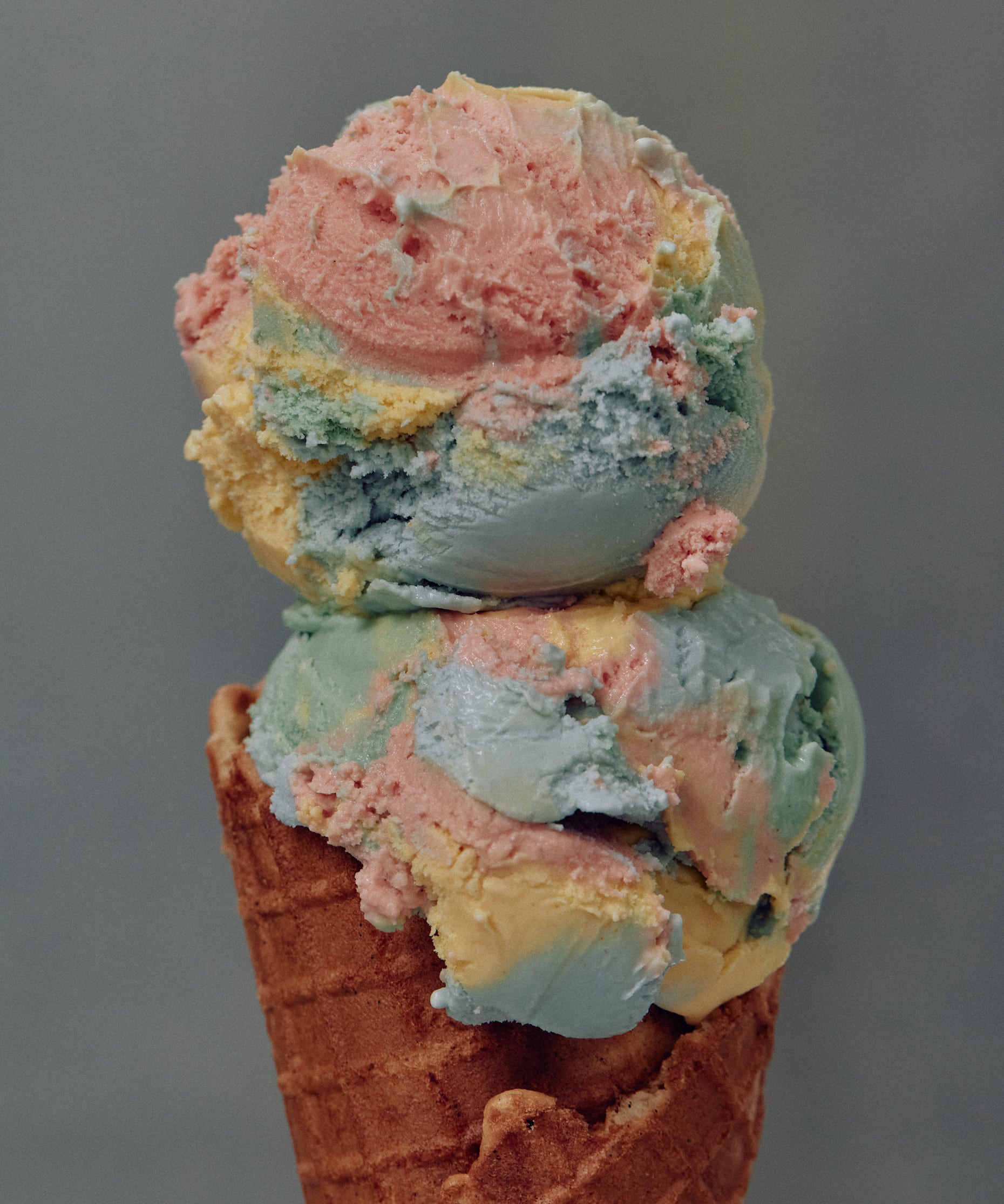 natural rainbow ice cream with no stabilisers